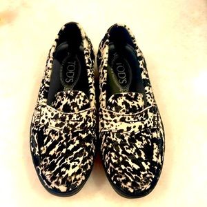 TODS WOMEN'S Calf hair GOMMINO DRIVING Shoes Sz 35